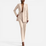 Ensemble Élégant de Blazer et Pantalon pour Femme - Chic et Confortable