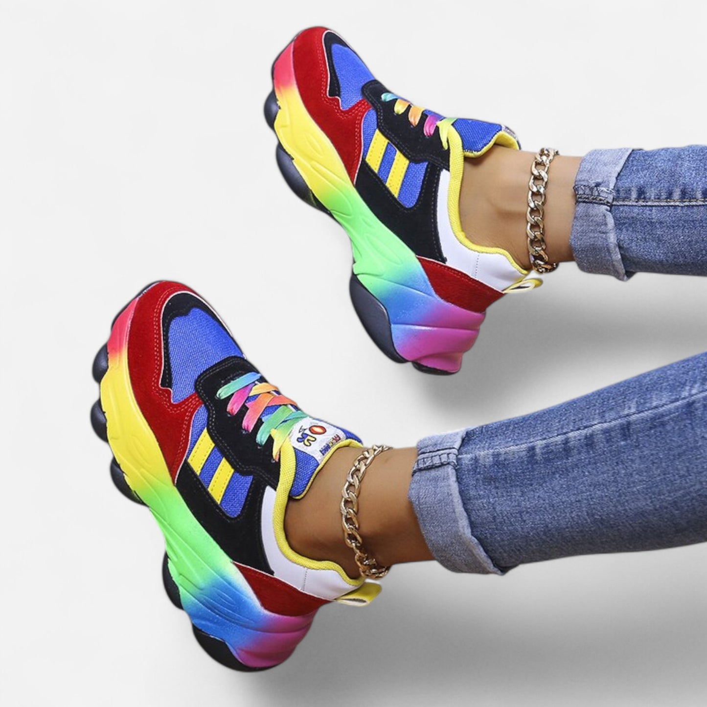 Chaussures Orthopédiques Arc-en-Ciel pour Femmes - Confort & Style
