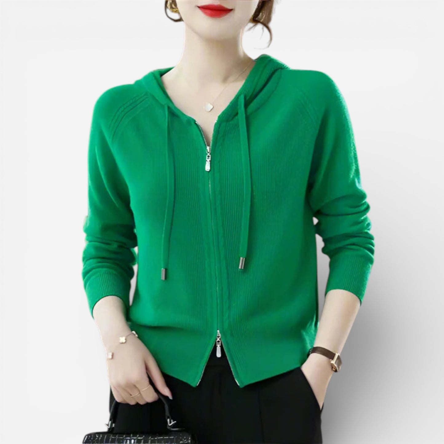 Alina Loft - Sweat à Capuche Tricoté Élégant et Confortable