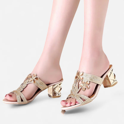 Castia Cristal - Sandales à Talons Élégantes et Confortables