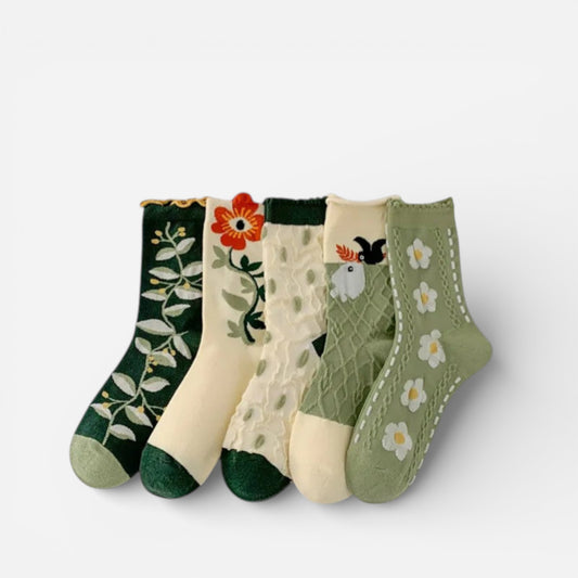 Chaussettes Parisian Bloom - Élégance et Confort au Quotidien