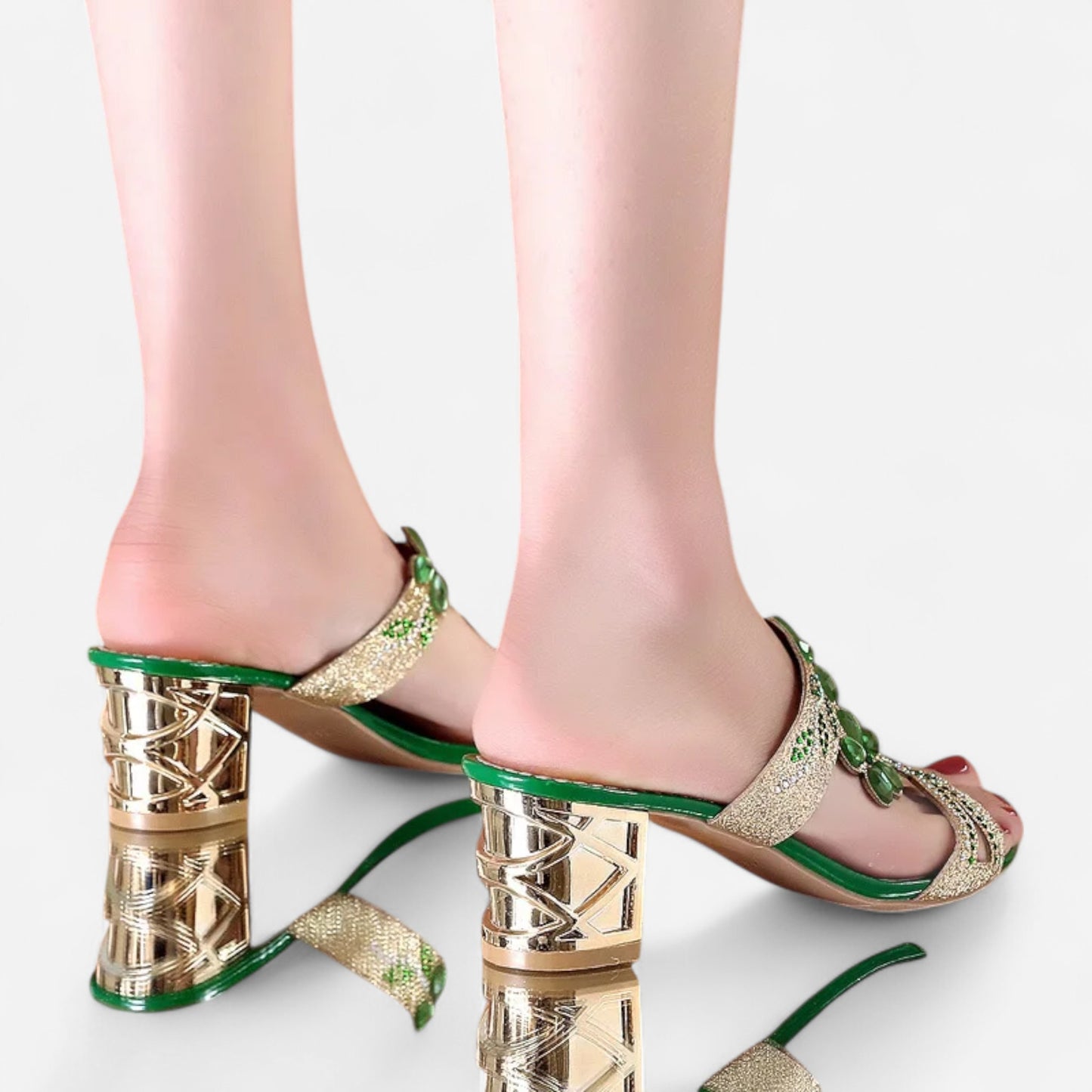 Castia Cristal - Sandales à Talons Élégantes et Confortables