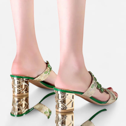 Castia Cristal - Sandales à Talons Élégantes et Confortables