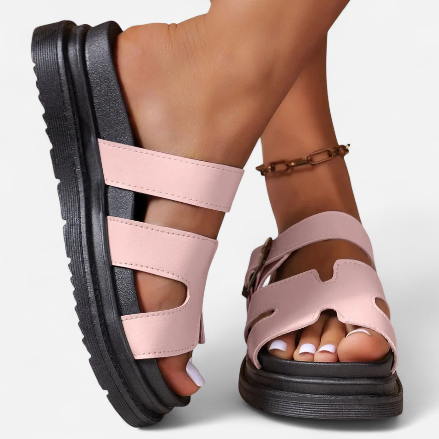 Kassina - Sandales en cuir végétal élégantes et confortables