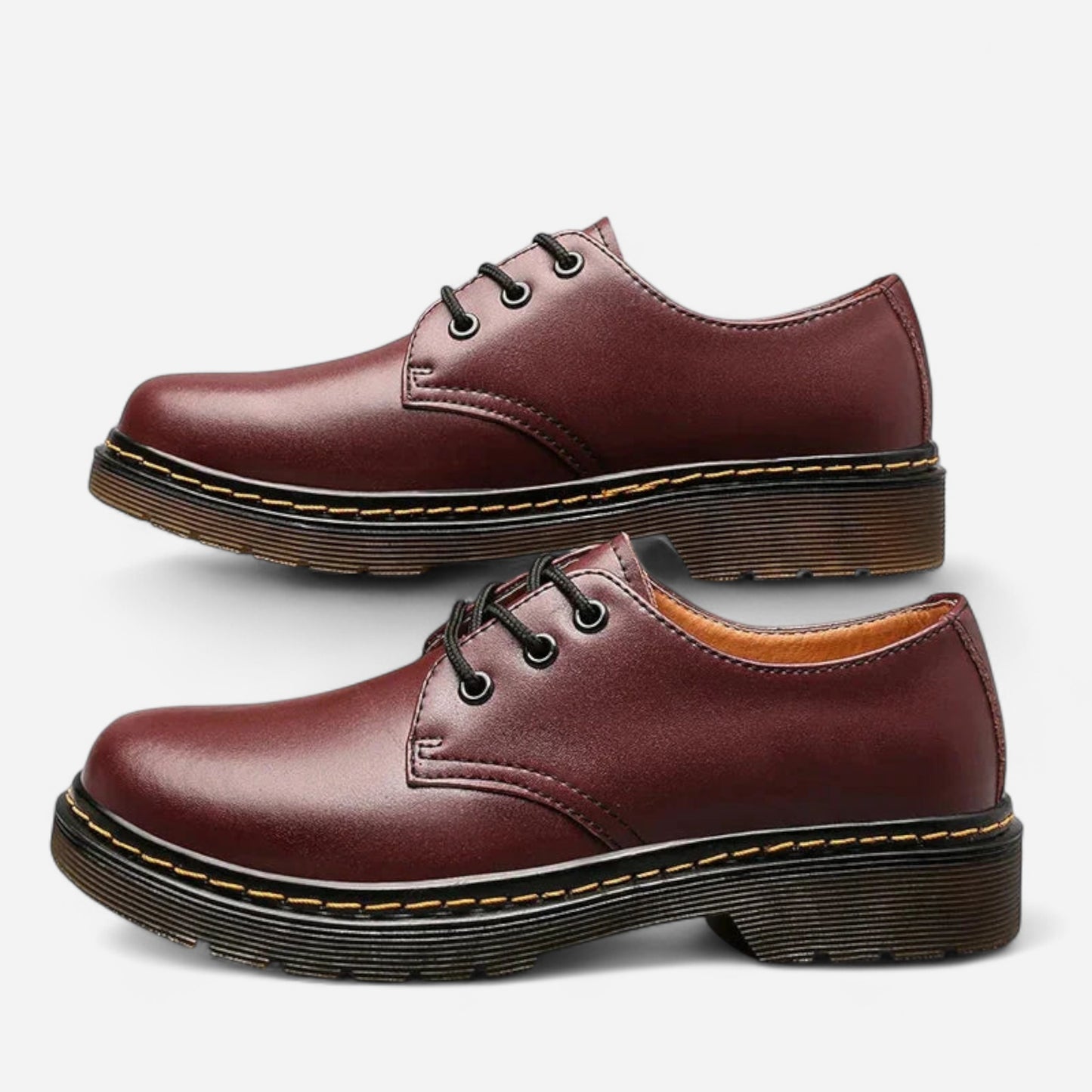 Chaussures Oxford pour hommes - Cuir lisse, coupe classique, élégance intemporelle