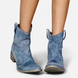 Dael - Bottes Cowboy Vintage à la Cheville pour un Style Unique
