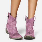 Dael - Bottes Cowboy Vintage à la Cheville pour un Style Unique