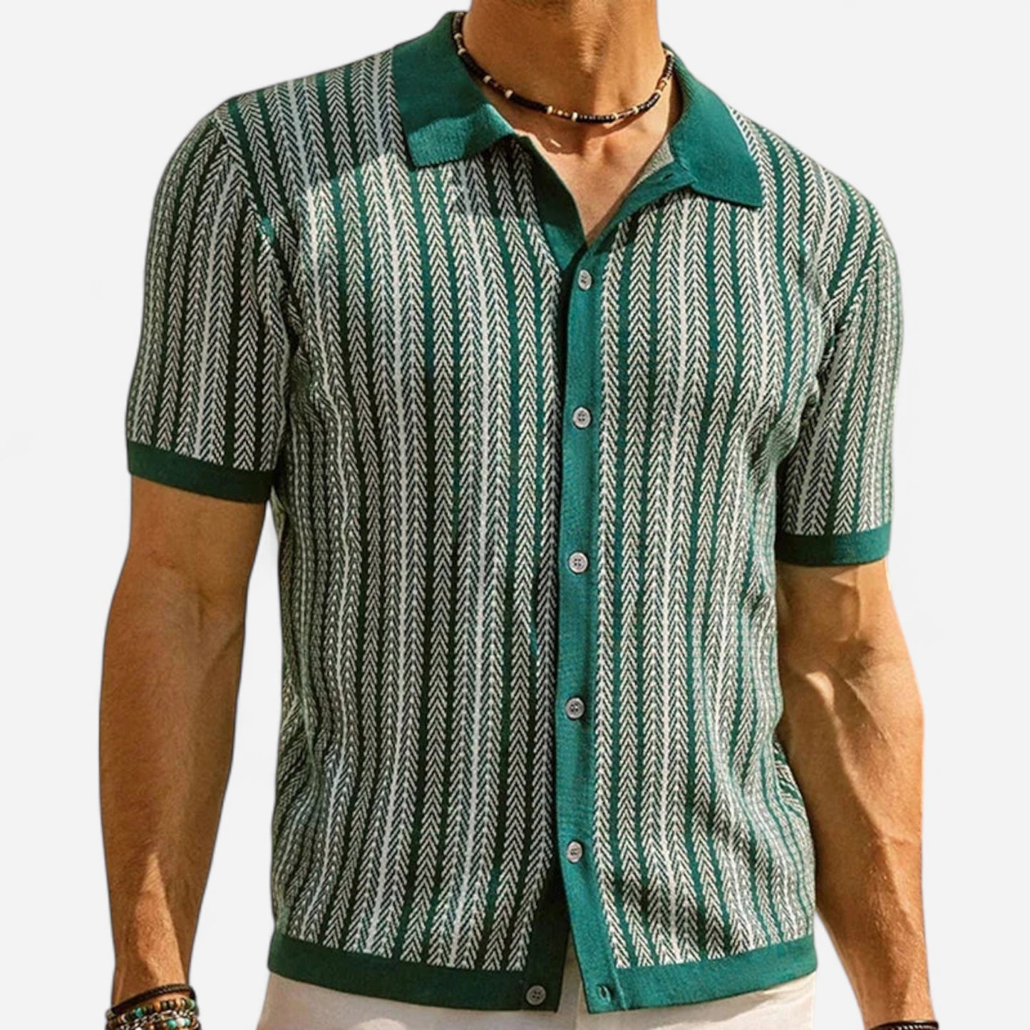 Damian Cruz - Polo en Tricot Élégante pour Homme, Confort et Style