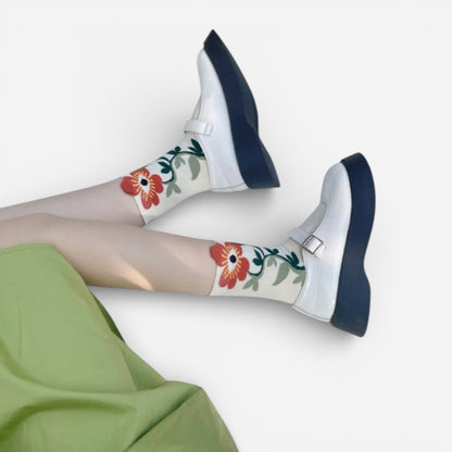 Chaussettes Parisian Bloom - Élégance et Confort au Quotidien