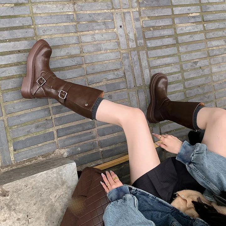 STEFANIE™ | Bottes à plateforme vintage