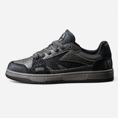 Black Mamba - Sneakers en Cuir de Serpent Unique et Élégantes