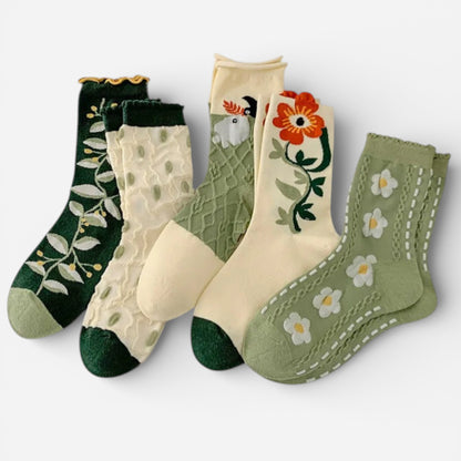 Chaussettes Parisian Bloom - Élégance et Confort au Quotidien