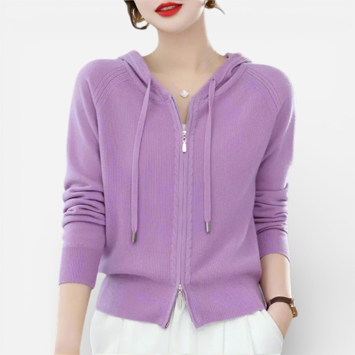 Alina Loft - Sweat à Capuche Tricoté Élégant et Confortable
