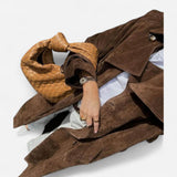 Manteau Trench en Suède pour Femme - Élégance et Style Inégalés