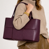 Sac Tissé de Luxe en Cuir Vegan Souple - Élégance et Durabilité