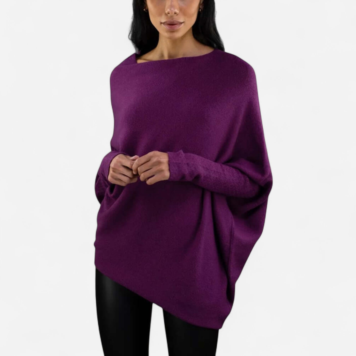 Jennifer Pull Asymétrique à Épaule Découverte pour Femmes - Élégance et Confort Moderne