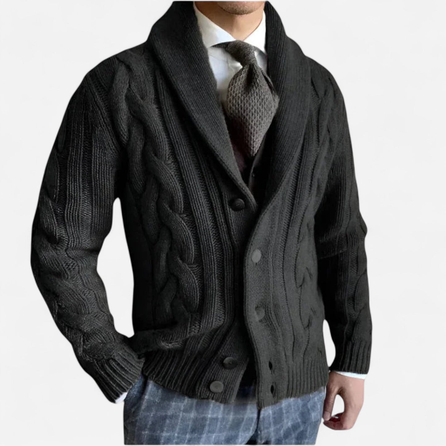Cardigan en Tricot pour Hommes - Élégance Confortable et Chic