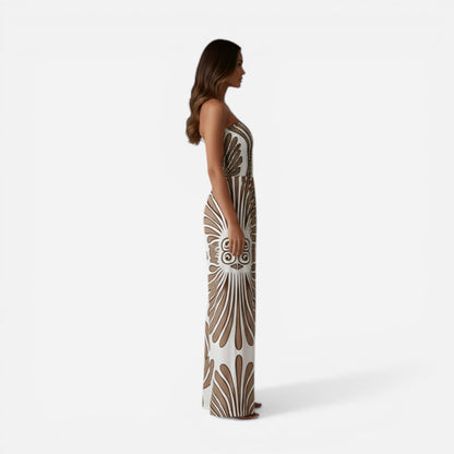 Robe d'été sans bretelles imprimée - Élégance décontractée pour femmes