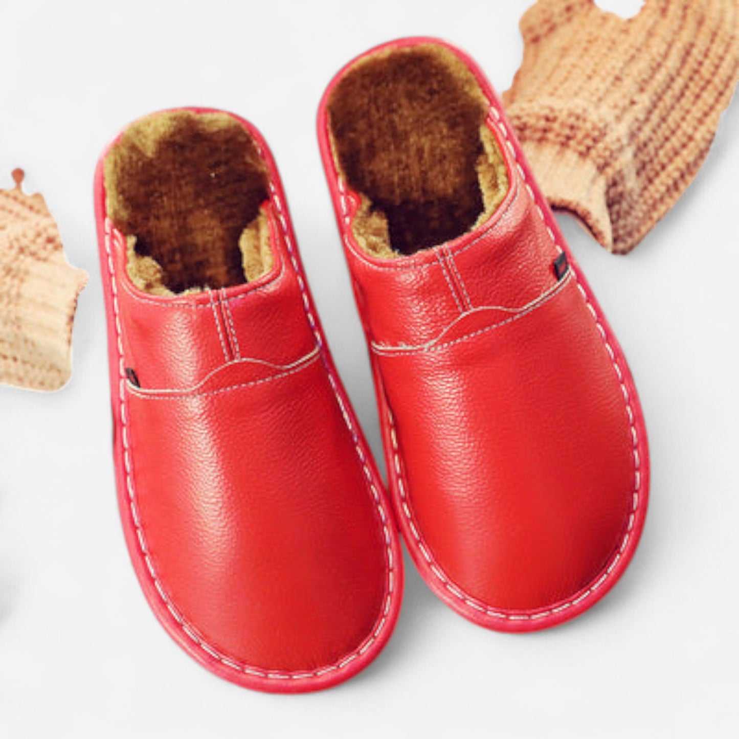 Pantoufles en cuir imperméables - Confort et élégance durable