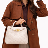 Sac Cabas Tissé en Cuir Vegan Doux – Élégance Quotidienne