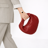 Sac à main tissé de luxe avec poignée en nœud - Cuir vegan doux