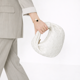 Sac à main tissé de luxe avec poignée en nœud - Cuir vegan doux