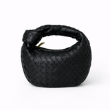 Sac à main tissé de luxe avec poignée en nœud - Cuir vegan doux