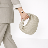 Sac à main tissé de luxe avec poignée en nœud - Cuir vegan doux