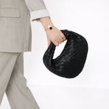 Sac à main tissé de luxe avec poignée en nœud - Cuir vegan doux