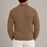 Cardigan en Maille pour Homme avec Col Châle et Boutonnage