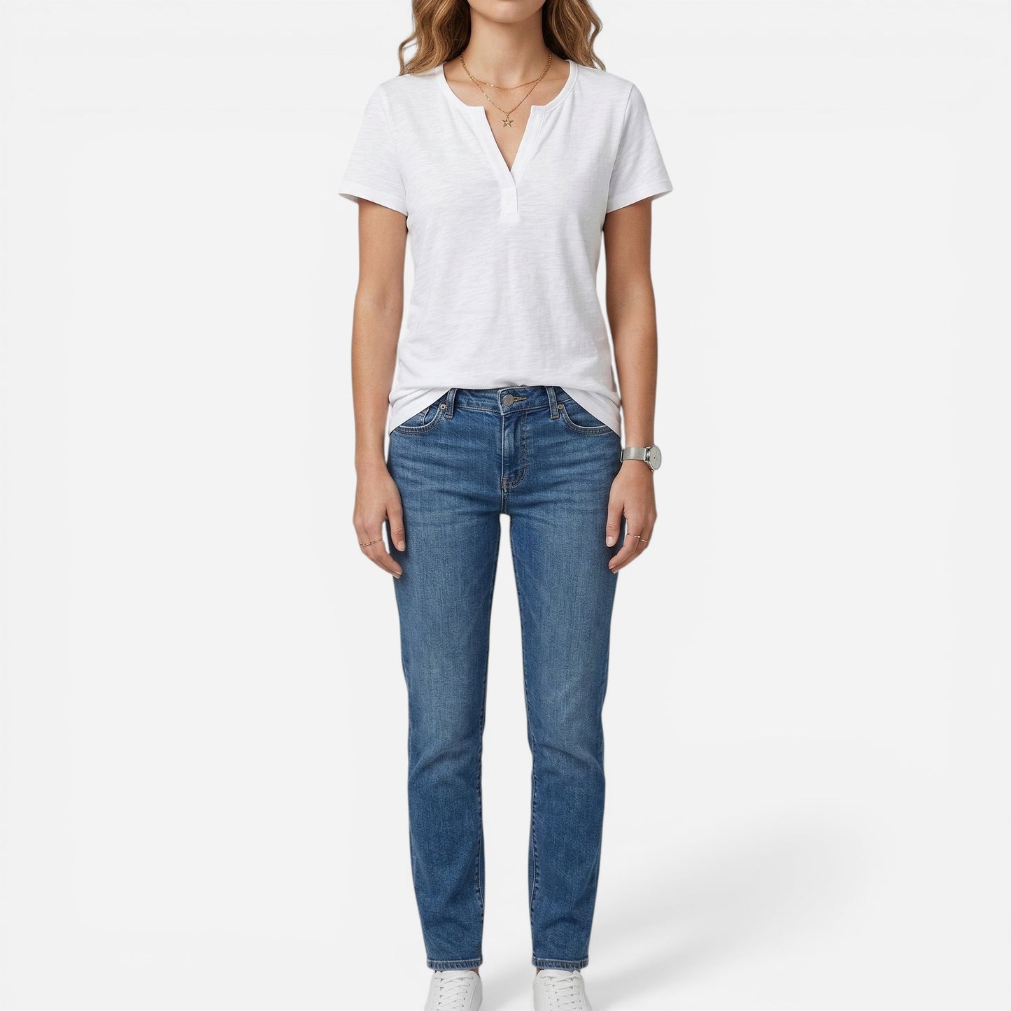 Blouse Femme Evalynn – Décolleté Flatteur & Tissu Léger pour Été Confortable