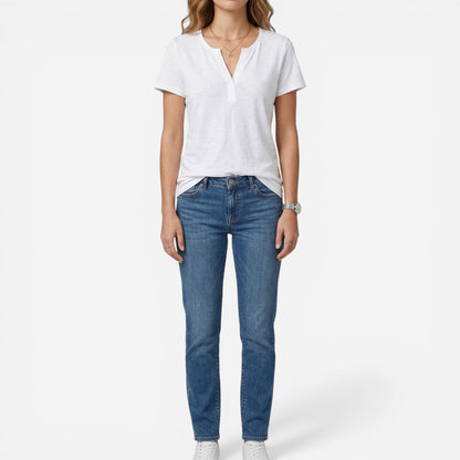 Blouse Femme Evalynn – Décolleté Flatteur & Tissu Léger pour Été Confortable