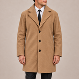Manteau pour homme à simple boutonnage, revers crantés, 3 boutons