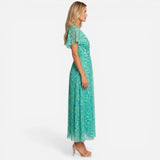 Robe Longue Fleurie Élégante à Décolleté en V - Été Femme