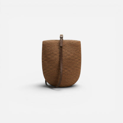 Sac en paille tissé pour femmes, bandoulière ajustable, été élégant