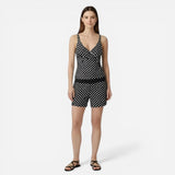 Maillot de bain femme deux pièces à pois avec short - été plage et piscine