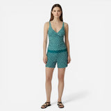Maillot de bain femme deux pièces à pois avec short - été plage et piscine