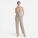 Pantalon complet avec gilet sans manches pour femmes élégantes