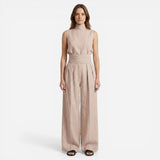 Ensemble Élégant Femme – Top Sans Manches et Pantalon Large