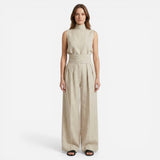 Ensemble Élégant Femme – Top Sans Manches et Pantalon Large