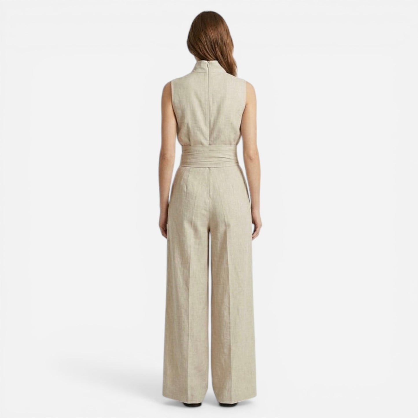Ensemble Élégant Femme – Top Sans Manches et Pantalon Large