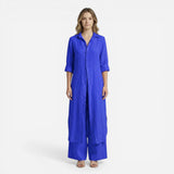 Ensemble Élégant Femme : Chemise Longue et Pantalon en Coton