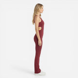 Combinaison de Sport Femme - Jumpsuit Yoga Sans Manches Pantalon Évasé