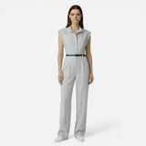Combinaison sans manches élégante pour femme avec ceinture - Pantalon long décontracté pour bureau
