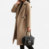 Manteau en Laine Mélangée Classique - Élégance et Confort Hiver