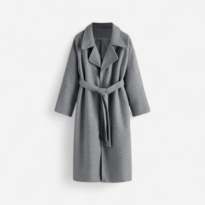 Manteau Longline en Laine pour Femme - Design Ceinturé Minimaliste