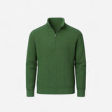 Pull en laine classique à col zippé - Élégance et confort