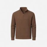 Pull en laine classique à col zippé - Élégance et confort