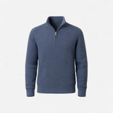 Pull en laine classique à col zippé - Élégance et confort