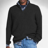 Pull en laine classique à col zippé - Élégance et confort